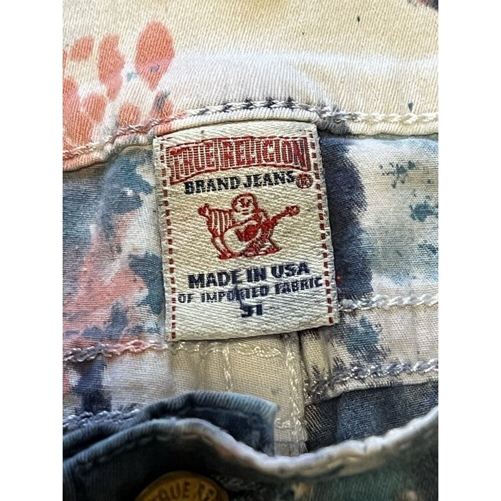 True Religion Halie Tie Dye Jeans Mens? Size 31 Modern Designer Preppy‎ Party - Picture 7 of 16